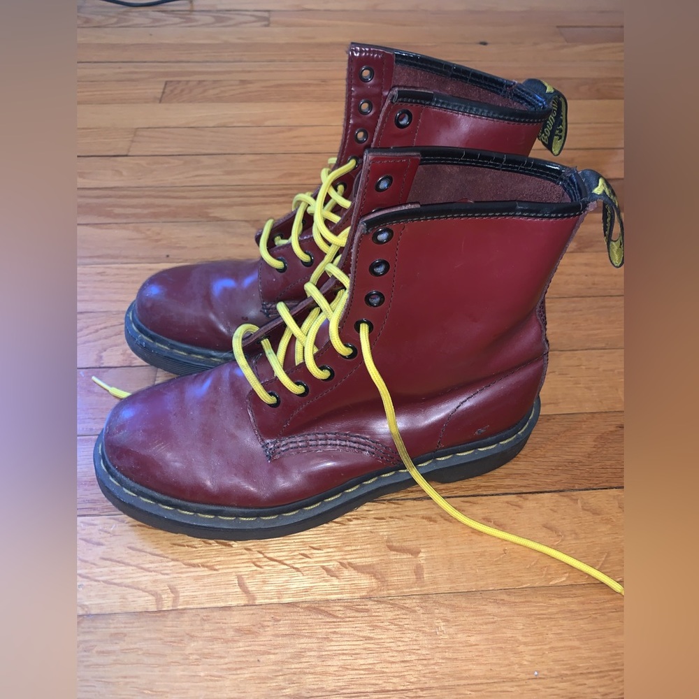 Dr. Martens Doc 1460 Pascal Virginia Red Leather Women’s Boots US 8 Oxblood